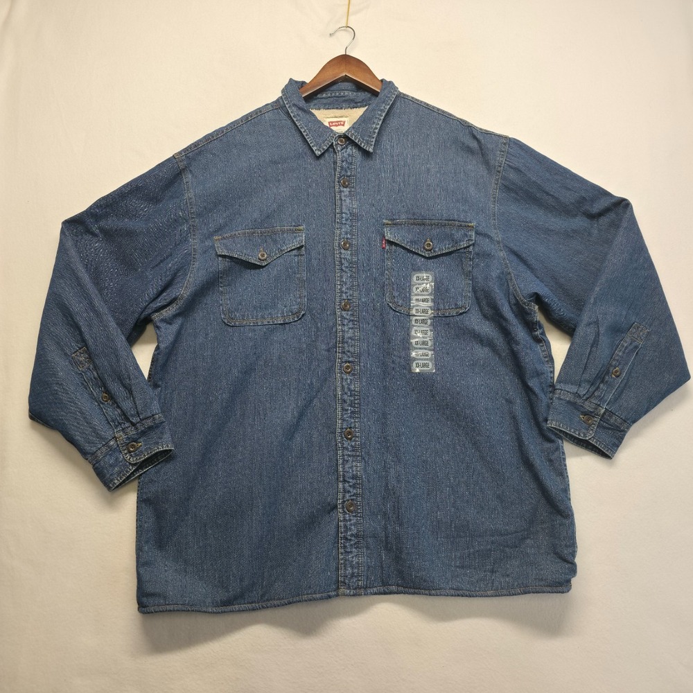 Levi's Haywood Men's Sherpa Lined Denim Shirt Jacket Size 2XL NWT